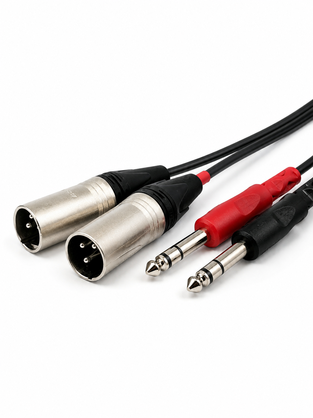 Dual XLR-F to Dual 1/4" TRS Audio Cable
