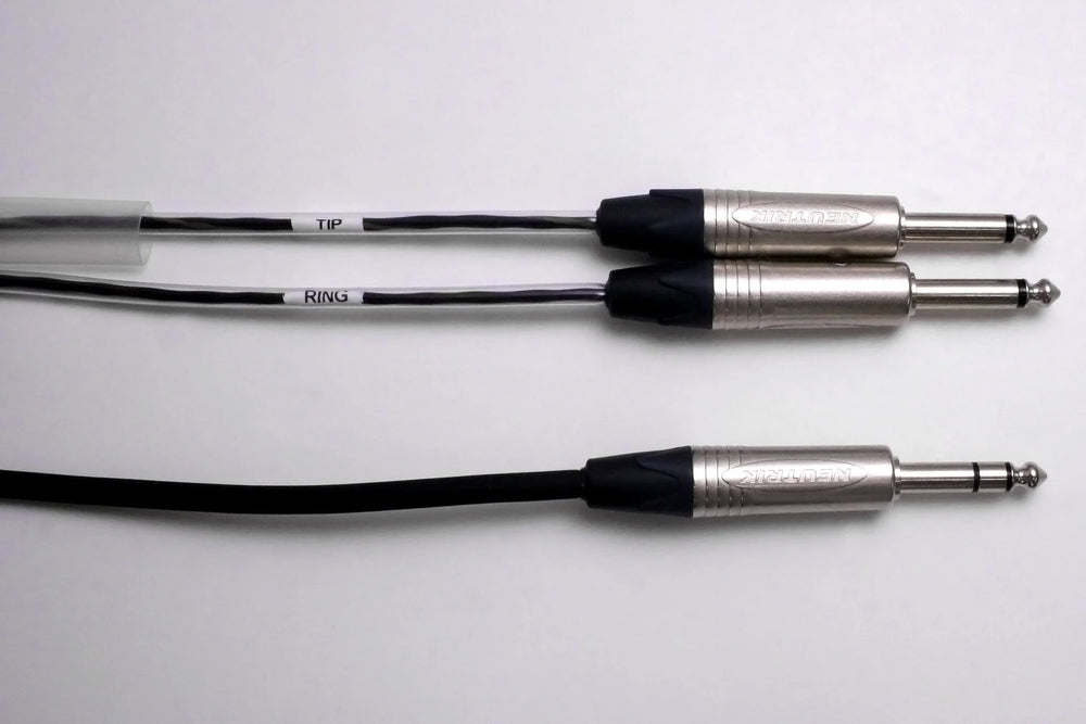1/4" TRS to 1/4" TS Y Audio Cable